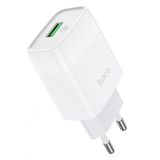 МЗП-USB HOCO C72Q QC3.0 2A 1 Usb (блістер) White