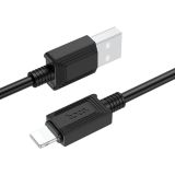 Usb-cable iPhone 5 HOCO X73 2.4A 1m ( круглий ) Black
