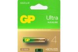 Батарейка GP 24AUETA21-2GSB4 Ultra Alkaline LR03, AAA (4 у блістері, 40 в упаковці)