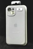 Чехол iPhone 15 Silicon Case original FULL Camera №26 ash (4you)
