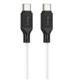 Cable Type-C/Type-C HOCO X90 60W 1m (круглий) White
