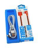 Usb-cable Micro USB Sertec ST-056L 2.4A 1m (Г-образный, метал. коннектор, круглый) White