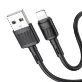 Usb-cable iPhone 5 HOCO X83 1m (круглий) Black