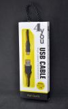 Usb-cable Micro USB 4you Dnister black (2.4A, Silicon Perfect, 2m)