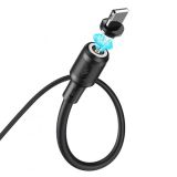 Usb - cable iPhone 5 HOCO X52 Sereno magnetic 2.4A 1m ( круглий ) Black