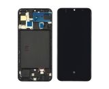 LCD Samsung A50/A505 із чорним тачскрином + корпусна рамка OLED (M) 