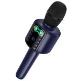 Микрофон-караоке беспроводной HOCO L24 "Shine" (Bluetooth 5.0, USB слот, 1-динамик) Blue