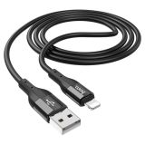 Usb-cable iPhone 5 HOCO X72 Flash 2.4A 1m (круглый) Black