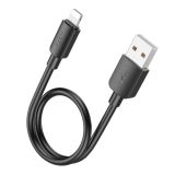 Usb-cable iPhone 5 HOCO X96 0.25m (круглый) Black