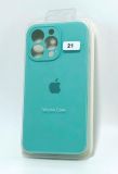 Чехол iPhone 12ProMax Silicon Case original FULL Camera №21 azure (4you)