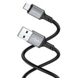 Usb-cable Type-C BOROFONE BX83 2.4A 1m (круглый шнур) Black