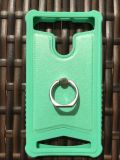 Бампер универсальный Silicon+Leather+Кольцо 4.5"(4,2-4,7) green "Акционная цена"