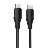 Cable Type-C/Type-C HOCO X124 60W 1m (круглий) Black