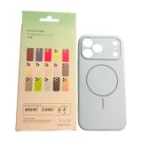 Чохол iPhone 17ProMax/18ProMax Silicon BEATS with MagSafe №1 light blue