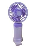 Вентилятор ручной LED DIGITAL FAN LY-2001 (подставка для телефона, 3 режима) Violet