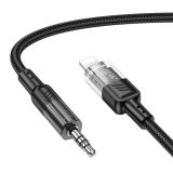 Переходник HOCO UPA27 Lightning to Jack 3.5 1m Black