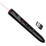 Презентер із лазерною указкою Hoco GM203 (бездротовий USB-приймач 2,4 ГГц, LCD, стілус) Black