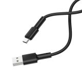 Usb-cable Type-C BOROFONE BX31 3A 1m (круглый шнур) Black