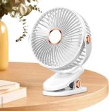 Вентилятор настольный CLAMP FAN MST-A2 White(на прищепке,АКБ,3 режима,5 скоростей,360°,Type-C)
