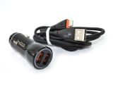 АЗУ 4you B2 (total 5A/25W, QC3, Fast Charger, 2 USB, 3.6-12V) black + iPhone