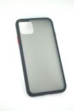Чехол iPhone XS Max Silicon Gingle Matte black/red "Акционная цена"
