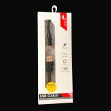 Usb-cable Type-C 4you Dnister black (3A, Silicon Perfect, 1.5m) - Універсальна упаковка