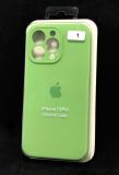 Чехол iPhone 13Pro Silicon Case original FULL Camera №1 green (4you) "Акционная цена"