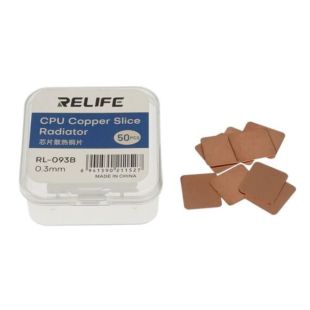 Термопрокладки медные Relife RL-093B (12 x 14 x 0.3 мм, 50 шт) (M) 