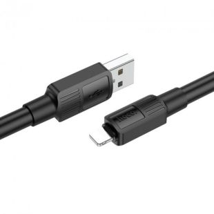 Usb-cable iPhone 5 HOCO X84 2.4A 1m ( круглий ) Black