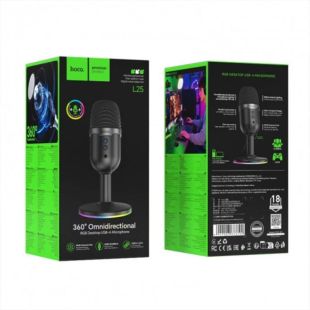 Микрофон настольный HOCO L25 Bright USB Black