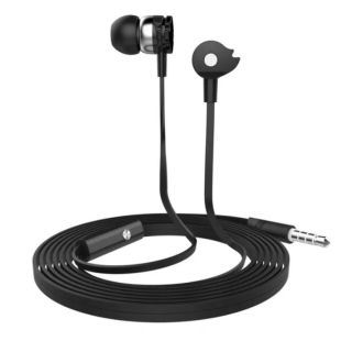 Наушники Celebrat D1 (микрофон, плоский шнур) Black