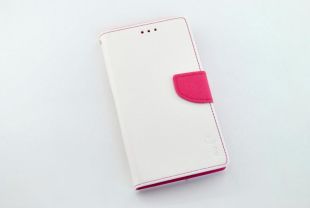 Чехол-книжка 4you Fancy 4,5"-4,8" white/crimson универсальная "Акционная цена"