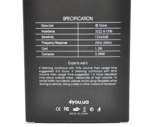 Гарнитура 4you GEMINI (плоский шнур, sport) black (от10шт - 10%)