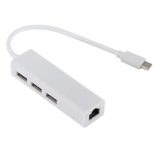 HUB Type-C на 3 USB 2.0 + RJ45 сетевая карта