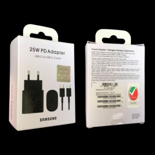 CЗУ SAMSUNG NOTE 20 2в1 25W original + кабель Type-C-Type-C Black ModeL(EP-TA800NBEGGB)