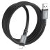 Usb-cable iPhone 5 HOCO X85 2.4A 1m (круглый) Black
