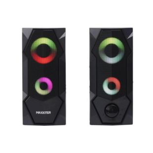 Акустика Maxxter  CSP-U002RGB 2.0 (6 Bт) (подсветка) Black