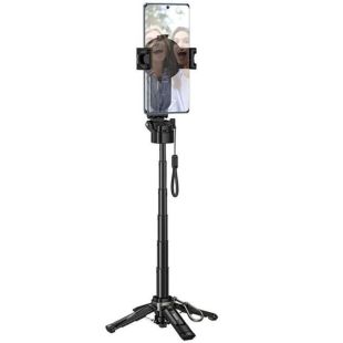 Держатель выдвижной для Selfi Monopod HOCO K27 Pro Black