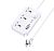 Фильтр сетевой Kakusiga KSC-948 1.5m (2500W, 3USB(1QC), Type C, 3 розетки) White