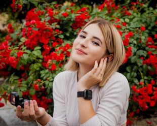 Bluetooth-гарнітура 4you VELA black (DotsDesign, BT 5.2, Гар12мес, РРЦ - 708г) - СМАЧНА ЦІНА!