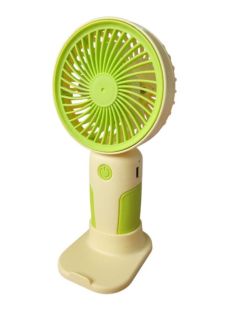 Вентилятор ручной MINI FAN MJ122 (подставка для телефона, 3 режима, MicroUSB) Yellow/green
