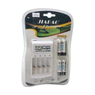 Зарядний JB-212 ART 0131 (для AA-ААА, з 4 АКБ AA 4500mAh у комплекті) White