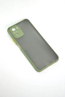 Чохол Samsung A02s / A025 Silicon Gingle Matte Dark olive / yellow