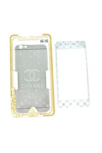Захисне скло iPhone 6 COLORFUL Silver (2pcs) гравірування CHANEL "Акційна ціна"