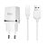 МЗП-USB HOCO C12 Smart 2.4A 2 Usb + кабель Micro USB White