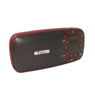 Портативная колонка TO-205 (usb+SD+FM) black/red