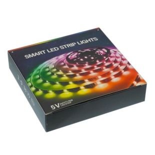 LED стрічка USB RGB 5V, IP 20, 5м, з кнопками керування, на самоклейці (М) - Ціна Тижня!