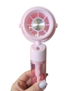 Вентилятор ручной GG-8801 Pink (увлажнитель, подставка для телефона, 3 режима, Type-C)