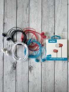 Наушники 3.5mm Sertec ST-208 Blue (силиконовый шнур)