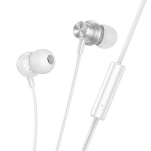 Гарнитура HOCO M110 (микрофон,круглый шнур) Silver